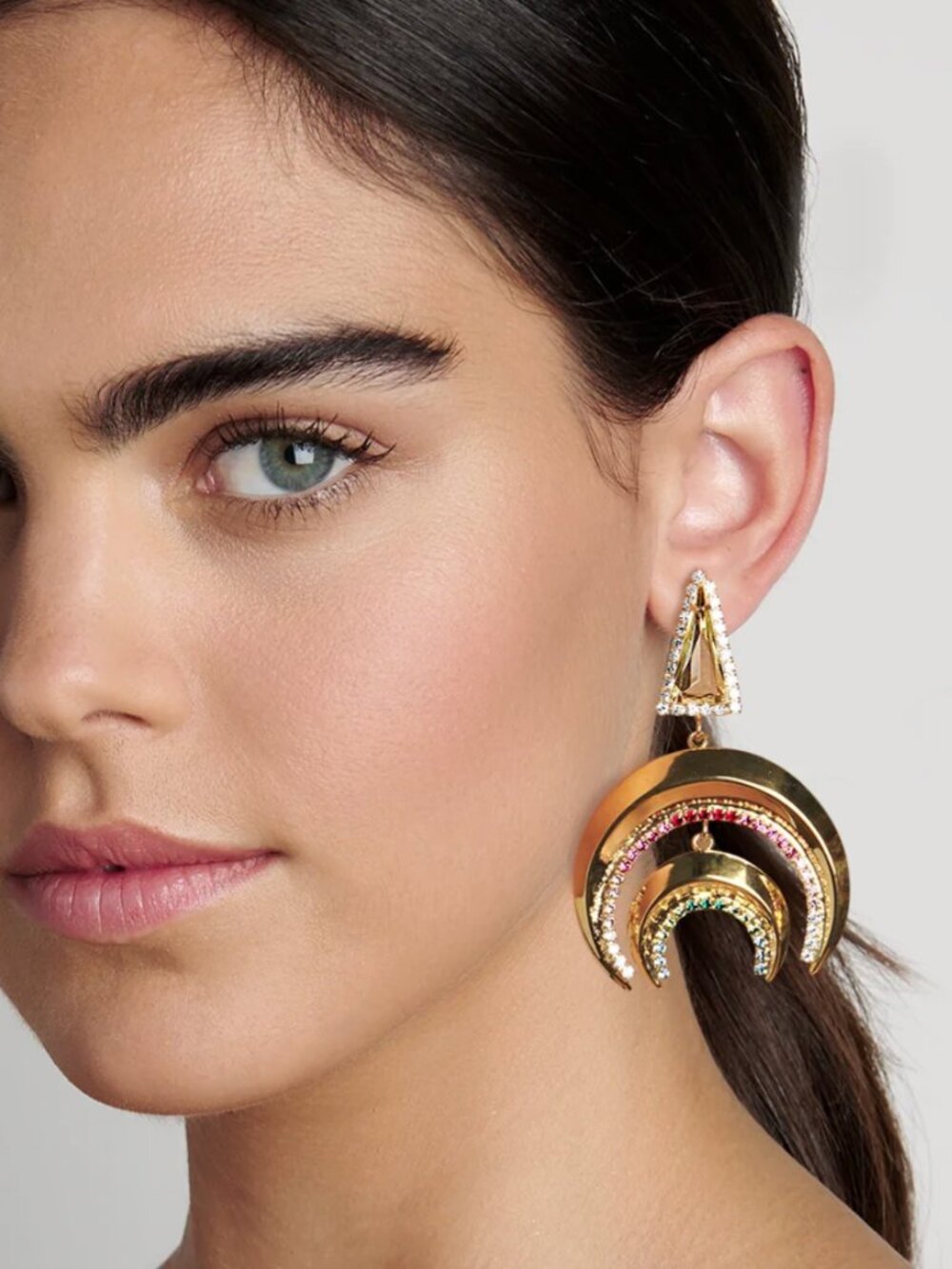 Nicole Romano Statement Crystal Earrings